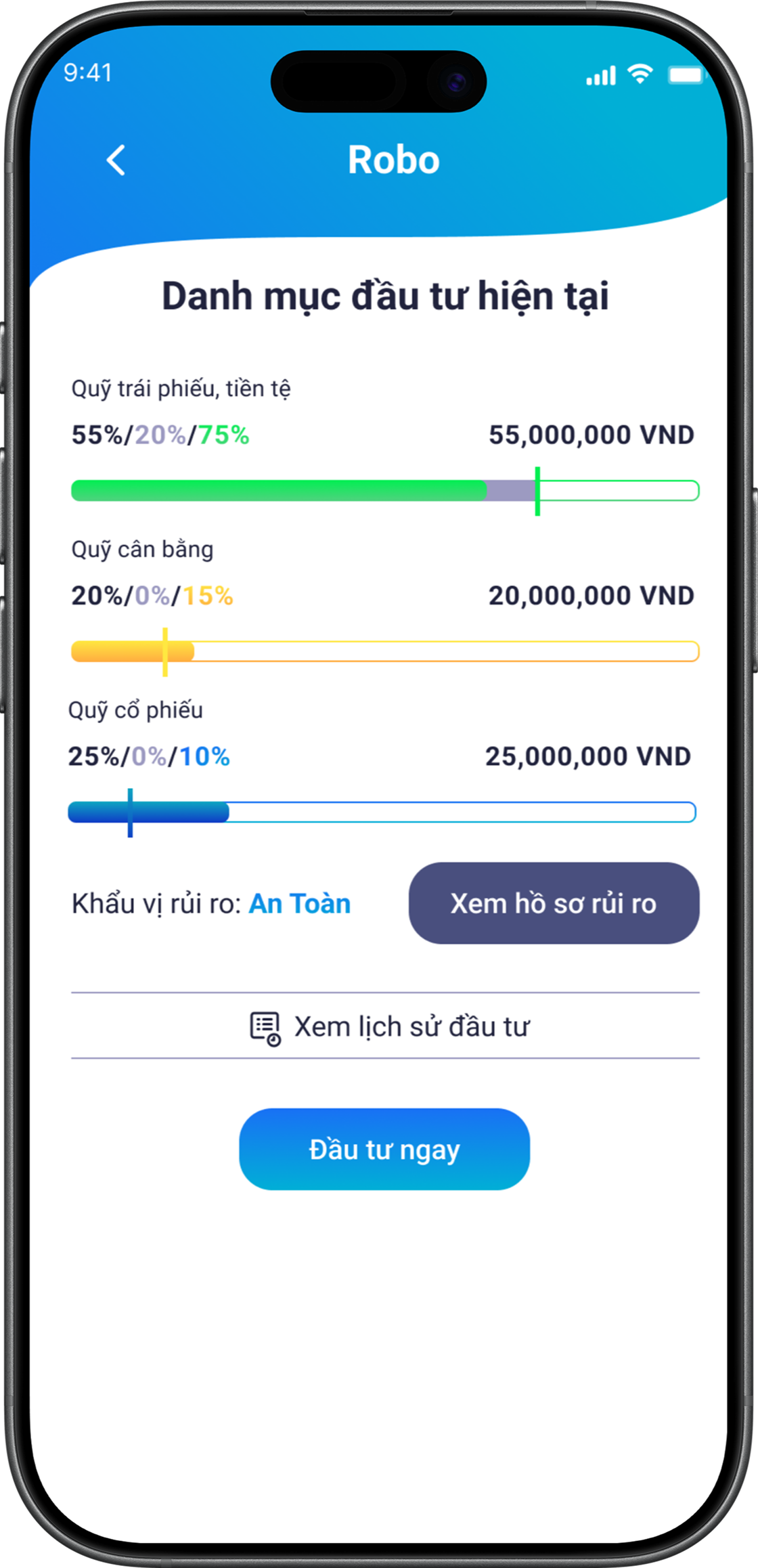 Cập nhật phân bổ danh mục đầu tư